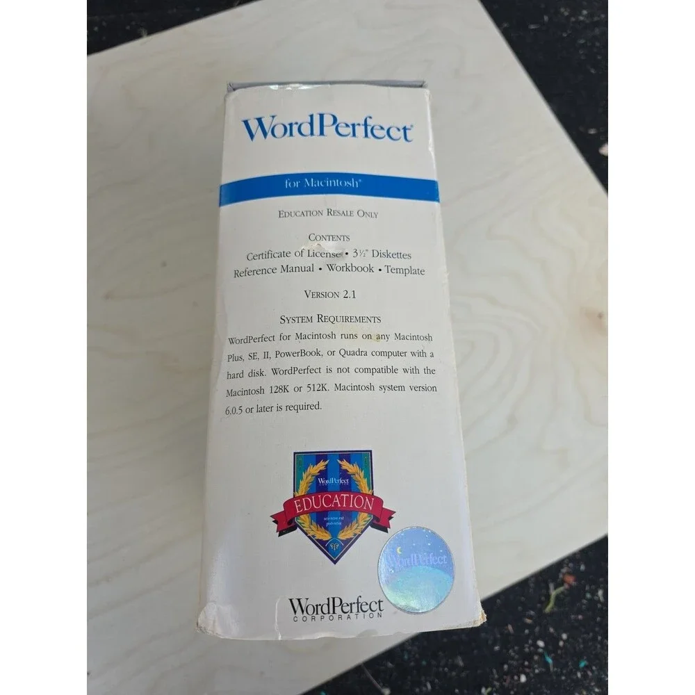 Vintage Word Perfect For Macintosh Version 2.1 Text And Graphics Word Processor